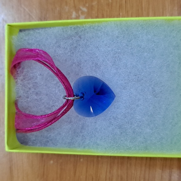 Ocean & Ice Crystal Heart Necklace - Picture 3 of 6